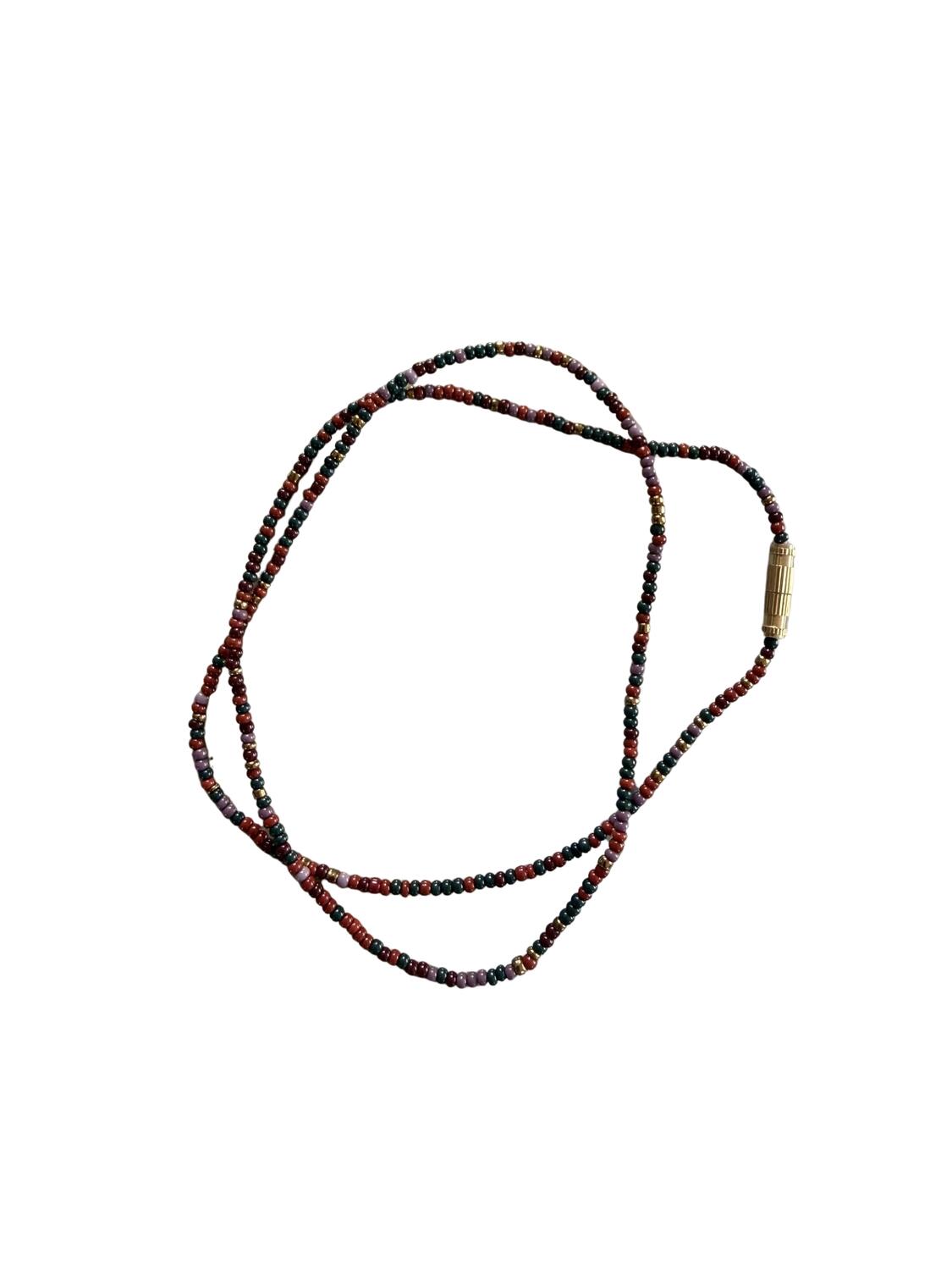 Uli Multi perlehalskæde - 1018 Maroon